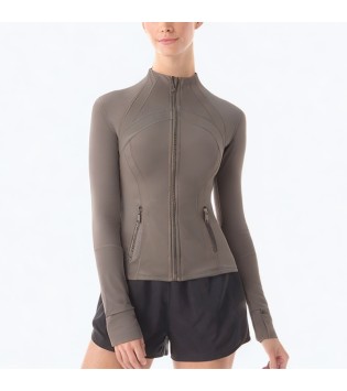 Solid Color Running Fitness Jacket